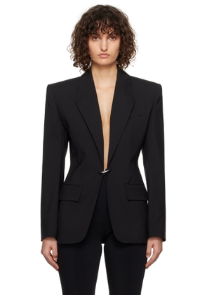 Mugler Black Pierced Tailored Blazer