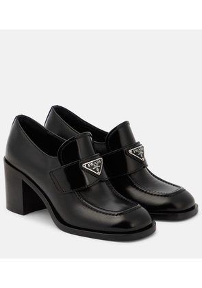 Prada Chocolate Flow leather loafer pumps