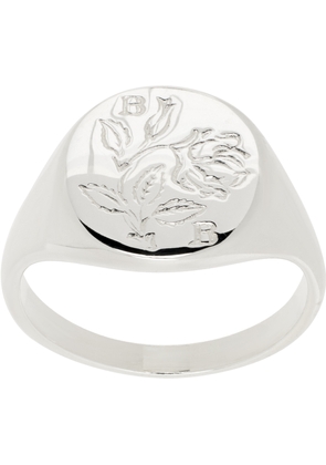 Bleue Burnham Silver Rose Signet Ring