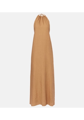 Nili Lotan Lelia halterneck linen maxi dress