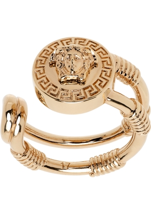 Versace Gold Safety Pin Ring