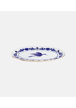 La DoubleJ Wildbird Blue porcelain platter