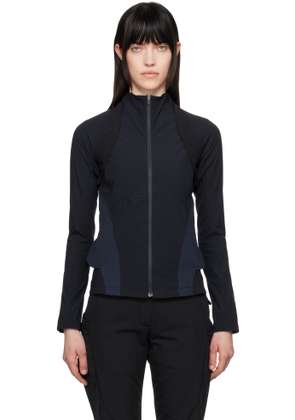HYEIN SEO Navy & Black Paneled Windbreaker Jacket