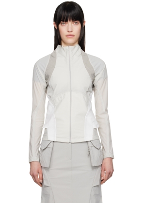 HYEIN SEO Gray Paneled Windbreaker Jacket