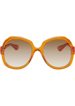Gucci Orange Saint Tropez Oversized Sunglasses