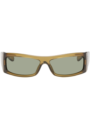 Gucci Brown Rectangular Sunglasses