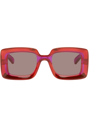 Gucci Pink Sunset Boulevard Rectangular Squared Sunglasses
