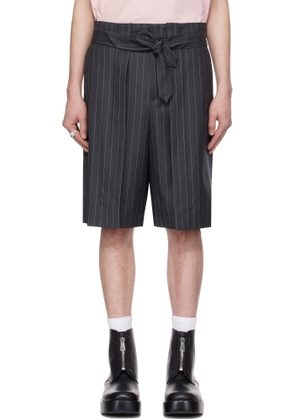 JW Anderson Gray Folded Front Pleat Shorts