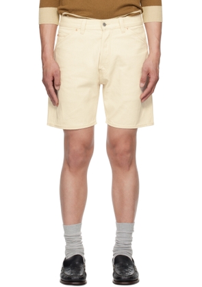 Drake's Off-White 5-Pocket Selvedge Denim Shorts