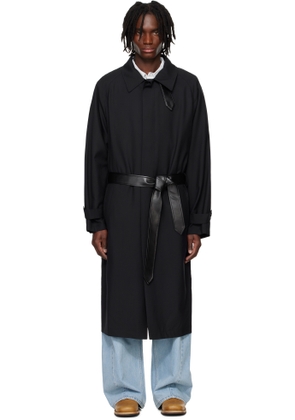 System Navy Summer Wool Single Coat