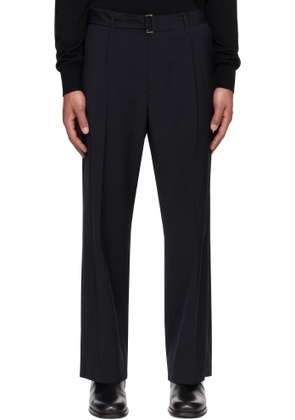 LE17SEPTEMBRE Navy Wool Belted Trousers