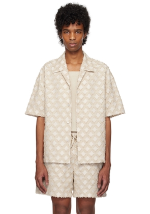 LE17SEPTEMBRE Beige Argyle Jacquard Shirt