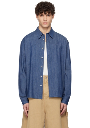 LE17SEPTEMBRE Blue Western Yoke Denim Shirt