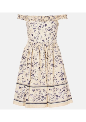 Agua by Agua Bendita Achiote Cafe floral cotton minidress