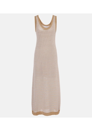 Brunello Cucinelli Striped knitted maxi dress
