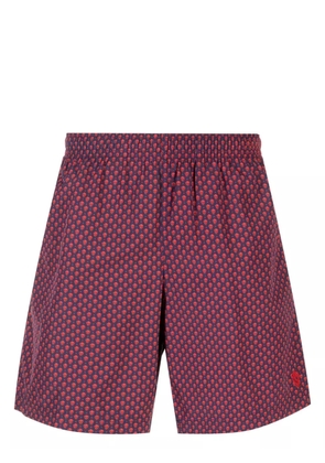 Alexander McQueen skull-print swim shorts - Blue
