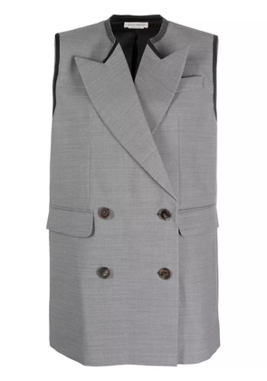Alexander McQueen peak lapels double-breasted vest - Grey