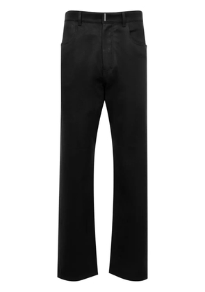 Givenchy logo-tag straight-leg trousers - Black