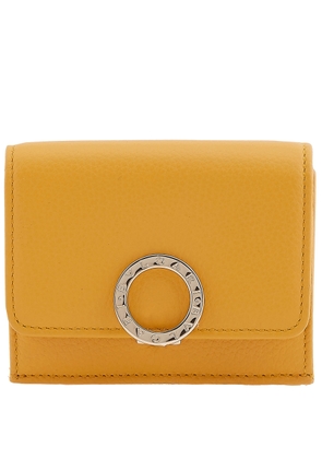Bvlgari Yellow Mini Compact Leather Wallet