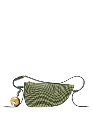 Burberry Mini Shield Houndstooth Sling Bag