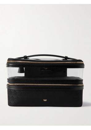 Anya Hindmarch - Double Decker Leather-trimmed Nylon-jacquard And Pvc Cosmetics Case - Black - One size