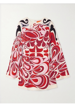 La DoubleJ - Icon Supremes Printed Crepe Mini Dress - Red - xx small,x small,small,medium,large,x large,xx large