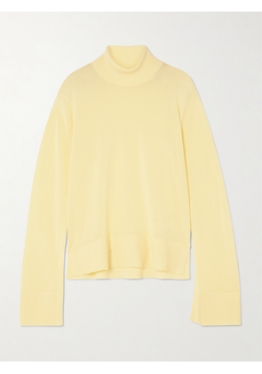 TOTEME - Lyocell-blend Turtleneck Sweater - Yellow - x small,small,medium,large,x large