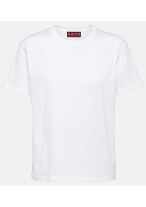 Gucci Embroidered cotton jersey T-shirt