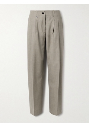 Burberry - Pleated Wool Tapered Pants - Green - UK 6,UK 8,UK 10,UK 12,UK 14,UK 16