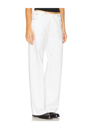 AGOLDE Lex Low Slung Baggy Jeans in White. Size 30. Also in 27, 31, 32, 34.