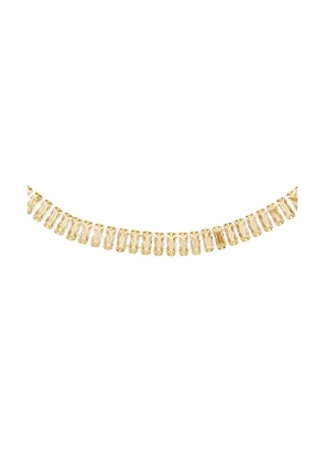 Anton Heunis Short Crystal Chain Necklace in Metallic Gold.