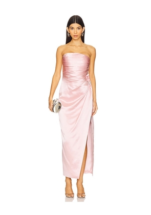 Nana Jacqueline Emilia Satin Dress in Blush. Size M. Also in S.