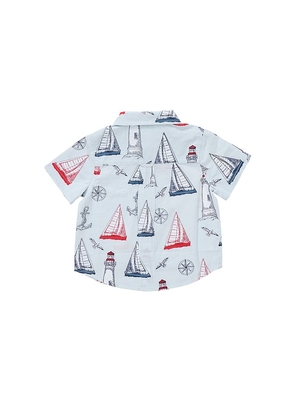 Pink Chicken Boys Jack Shirt in Blue. Size 2. Also in 4.