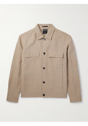 Zegna - Linen Overshirt - Men - Neutrals - S