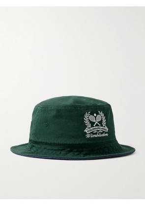 Polo Ralph Lauren - Wimbledon Reversible Logo-Embroidered Cotton-Twill and Terry Bucket Hat - Men - Green - S/M