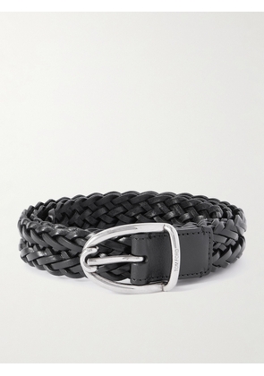 TOM FORD - 2.5cm Woven Leather Belt - Men - Black - EU 85