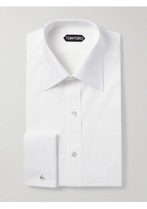 TOM FORD - Double-Cuff Cotton-Poplin Shirt - Men - White - EU 39