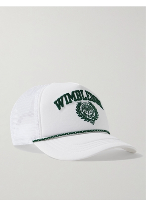 Polo Ralph Lauren - Wimbledon Logo-Embroidered Scuba and Mesh Trucker Cap - Men - White