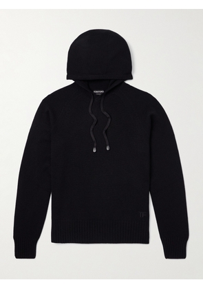 TOM FORD - Logo-Embroidered Cashmere Hoodie - Men - Black - IT 46