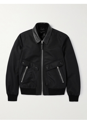 TOM FORD - Coated Cotton-Canvas Bomber Jacket - Men - Black - IT 46