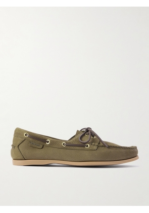 TOM FORD - Robin Nubuck Boat Shoes - Men - Green - EU 40