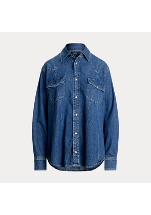 Denim Trapeze Western Shirt