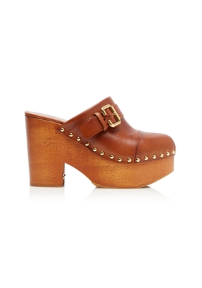 Chloé Jeannette Leather Platform Clogs - Moda Operandi
