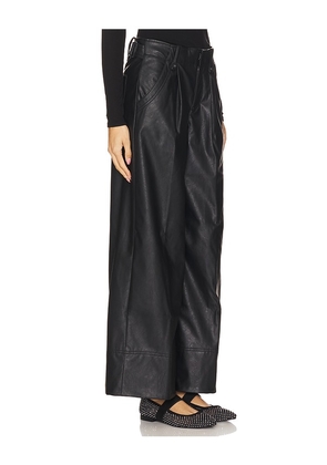 Free People x REVOLVE Afton Faux Leather Trouser in Black. Size 10. Also in 12.
