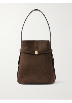 TOTEME - Belted Suede Tote - Brown - One size