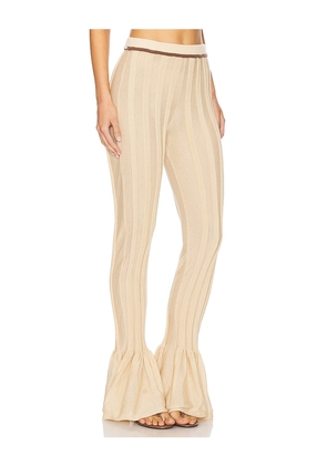 ISA BOULDER Pleatflare Pants in Beige. Size S. Also in L, XL, XS.