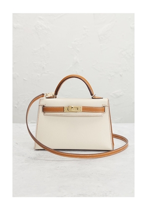 FWRD Renew Hermes Epsom Kelly 20 Handbag in White.