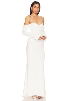 Lovers and Friends Dominique Off The Shoulder Gown in White. Size XS. Also in S.