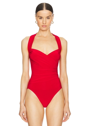 Norma Kamali Cayla Bodysuit in Red. Size XL. Also in XXS.