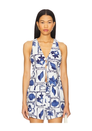 MINKPINK Sylvie Keyhole Top in White. Size L, S, XL, XS.